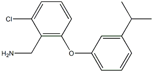 {2-chloro-6-[3-(propan-2-yl)phenoxy]phenyl}methanamine Struktur