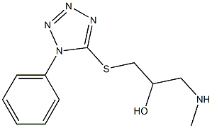 {2-hydroxy-3-[(1-phenyl-1H-1,2,3,4-tetrazol-5-yl)sulfanyl]propyl}(methyl)amine Struktur