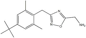 {3-[(4-tert-butyl-2,6-dimethylphenyl)methyl]-1,2,4-oxadiazol-5-yl}methanamine Struktur