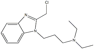 {3-[2-(chloromethyl)-1H-1,3-benzodiazol-1-yl]propyl}diethylamine Struktur