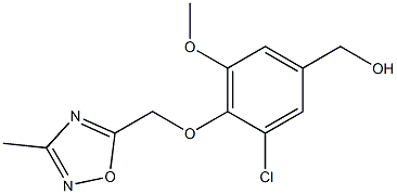 {3-chloro-5-methoxy-4-[(3-methyl-1,2,4-oxadiazol-5-yl)methoxy]phenyl}methanol Struktur