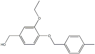 {3-ethoxy-4-[(4-methylphenyl)methoxy]phenyl}methanol Struktur