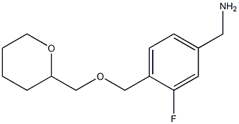 {3-fluoro-4-[(oxan-2-ylmethoxy)methyl]phenyl}methanamine Struktur