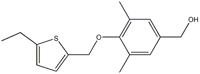 {4-[(5-ethylthiophen-2-yl)methoxy]-3,5-dimethylphenyl}methanol Struktur