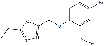 {5-bromo-2-[(5-ethyl-1,3,4-oxadiazol-2-yl)methoxy]phenyl}methanol Struktur