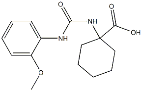 1-({[(2-methoxyphenyl)amino]carbonyl}amino)cyclohexanecarboxylic acid Struktur