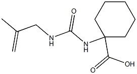 1-({[(2-methylprop-2-enyl)amino]carbonyl}amino)cyclohexanecarboxylic acid Struktur