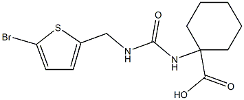 1-({[(5-bromothiophen-2-yl)methyl]carbamoyl}amino)cyclohexane-1-carboxylic acid Struktur