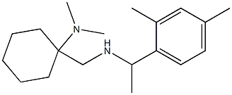 1-({[1-(2,4-dimethylphenyl)ethyl]amino}methyl)-N,N-dimethylcyclohexan-1-amine Struktur