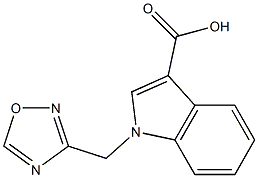 1-(1,2,4-oxadiazol-3-ylmethyl)-1H-indole-3-carboxylic acid Struktur