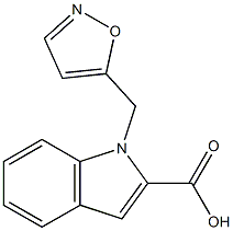 1-(1,2-oxazol-5-ylmethyl)-1H-indole-2-carboxylic acid Struktur