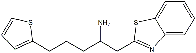 1-(1,3-benzothiazol-2-yl)-5-(thiophen-2-yl)pentan-2-amine Struktur