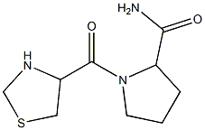 1-(1,3-thiazolidin-4-ylcarbonyl)pyrrolidine-2-carboxamide Struktur