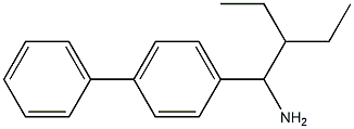 1-(1-amino-2-ethylbutyl)-4-phenylbenzene Struktur