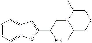 1-(1-benzofuran-2-yl)-2-(2,6-dimethylpiperidin-1-yl)ethan-1-amine Struktur