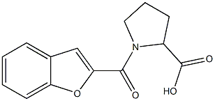 1-(1-benzofuran-2-ylcarbonyl)pyrrolidine-2-carboxylic acid Struktur