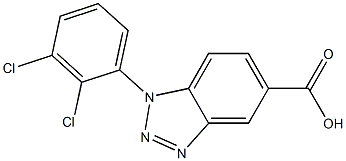 1-(2,3-dichlorophenyl)-1H-1,2,3-benzotriazole-5-carboxylic acid Struktur