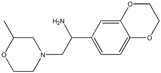 1-(2,3-dihydro-1,4-benzodioxin-6-yl)-2-(2-methylmorpholin-4-yl)ethanamine Struktur