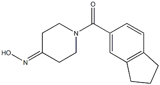 1-(2,3-dihydro-1H-inden-5-ylcarbonyl)piperidin-4-one oxime Struktur