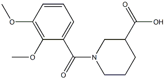 1-(2,3-dimethoxybenzoyl)piperidine-3-carboxylic acid Struktur