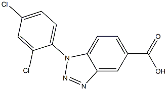 1-(2,4-dichlorophenyl)-1H-1,2,3-benzotriazole-5-carboxylic acid Struktur