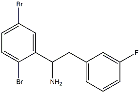 1-(2,5-dibromophenyl)-2-(3-fluorophenyl)ethan-1-amine Struktur