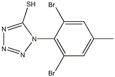 1-(2,6-dibromo-4-methylphenyl)-1H-1,2,3,4-tetrazole-5-thiol Struktur