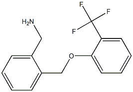 1-(2-{[2-(trifluoromethyl)phenoxy]methyl}phenyl)methanamine Struktur