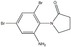 1-(2-amino-4,6-dibromophenyl)pyrrolidin-2-one Struktur