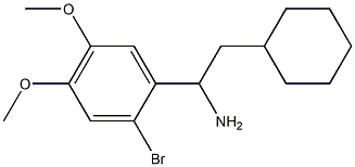 1-(2-bromo-4,5-dimethoxyphenyl)-2-cyclohexylethan-1-amine Struktur