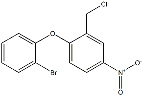 1-(2-bromophenoxy)-2-(chloromethyl)-4-nitrobenzene Struktur