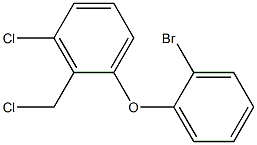 1-(2-bromophenoxy)-3-chloro-2-(chloromethyl)benzene Struktur