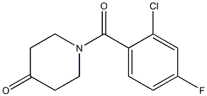 1-(2-chloro-4-fluorobenzoyl)piperidin-4-one Struktur