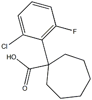 1-(2-chloro-6-fluorophenyl)cycloheptane-1-carboxylic acid Struktur