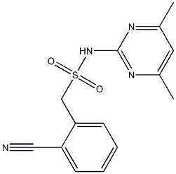 1-(2-cyanophenyl)-N-(4,6-dimethylpyrimidin-2-yl)methanesulfonamide Struktur