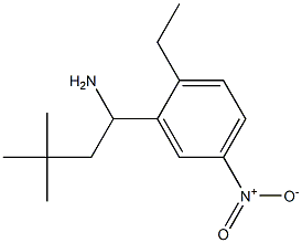 1-(2-ethyl-5-nitrophenyl)-3,3-dimethylbutan-1-amine Struktur