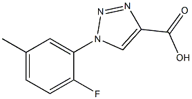 1-(2-fluoro-5-methylphenyl)-1H-1,2,3-triazole-4-carboxylic acid Struktur