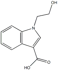 1-(2-hydroxyethyl)-1H-indole-3-carboxylic acid Struktur