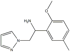 1-(2-methoxy-5-methylphenyl)-2-(1H-pyrazol-1-yl)ethanamine Struktur