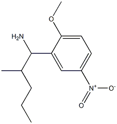 1-(2-methoxy-5-nitrophenyl)-2-methylpentan-1-amine Struktur