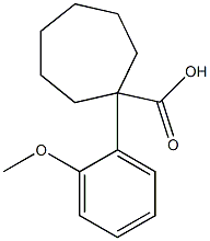 1-(2-methoxyphenyl)cycloheptane-1-carboxylic acid Struktur