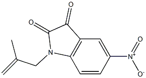 1-(2-methylprop-2-en-1-yl)-5-nitro-2,3-dihydro-1H-indole-2,3-dione Struktur