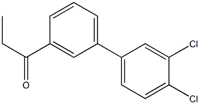 1-(3',4'-dichloro-1,1'-biphenyl-3-yl)propan-1-one Struktur