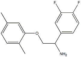 1-(3,4-difluorophenyl)-2-(2,5-dimethylphenoxy)ethanamine Struktur