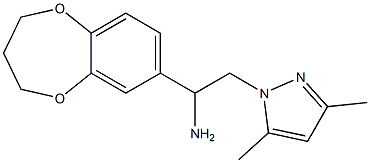 1-(3,4-dihydro-2H-1,5-benzodioxepin-7-yl)-2-(3,5-dimethyl-1H-pyrazol-1-yl)ethanamine Struktur