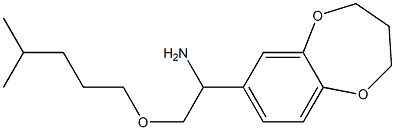 1-(3,4-dihydro-2H-1,5-benzodioxepin-7-yl)-2-[(4-methylpentyl)oxy]ethan-1-amine Struktur