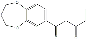 1-(3,4-dihydro-2H-1,5-benzodioxepin-7-yl)pentane-1,3-dione Struktur