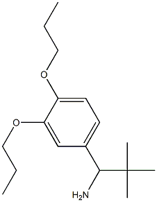 1-(3,4-dipropoxyphenyl)-2,2-dimethylpropan-1-amine Struktur