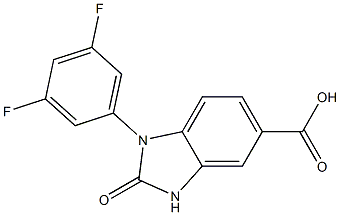 1-(3,5-difluorophenyl)-2-oxo-2,3-dihydro-1H-1,3-benzodiazole-5-carboxylic acid Struktur