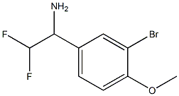 1-(3-bromo-4-methoxyphenyl)-2,2-difluoroethan-1-amine Struktur